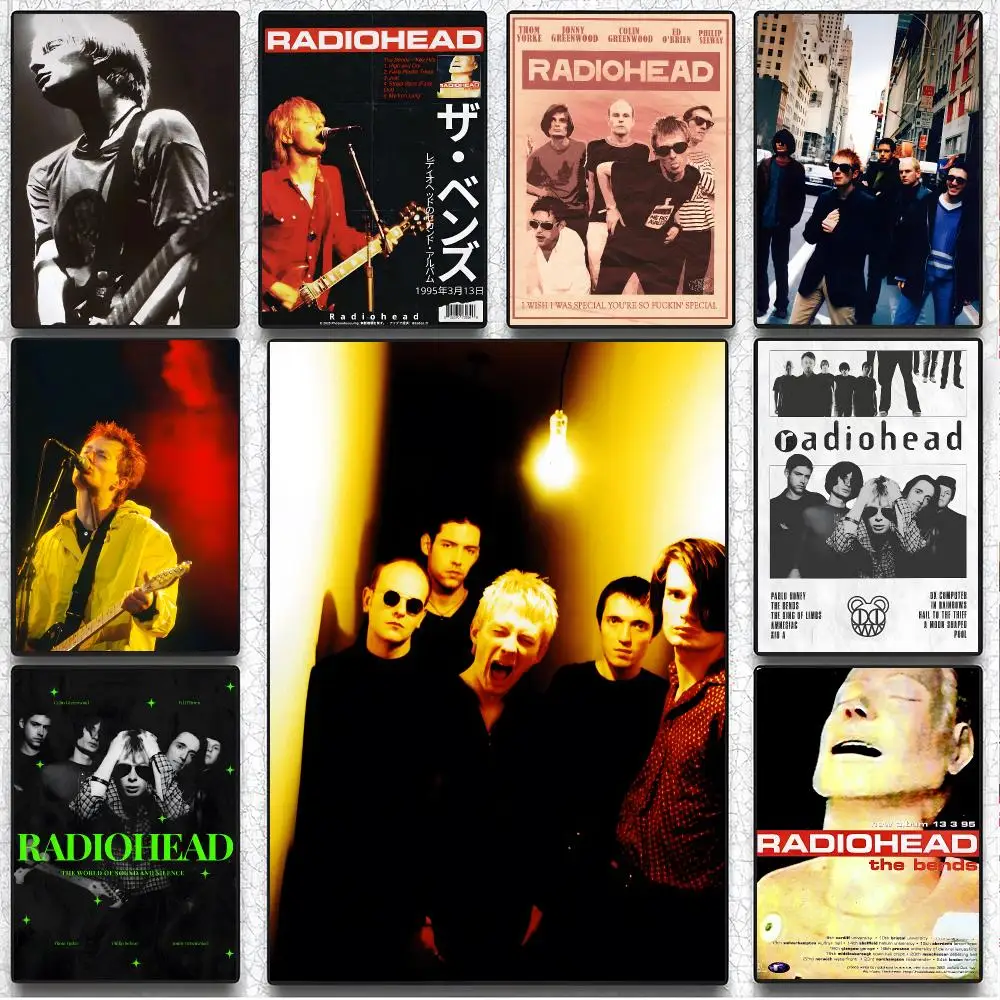 Band Rock R-Radiohead Poster Art Wall Decor, Indoor Outdoor for Collectors