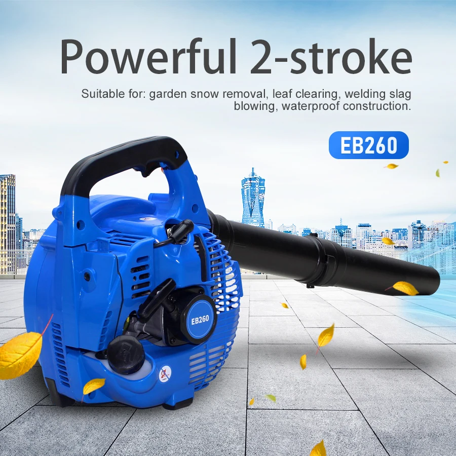 

EB260 2-Stroke Gas Leaf Blower - Powerful Petrol Blower for Garden Leaf Clearing, Snow Removal & Welding Slag Blowing