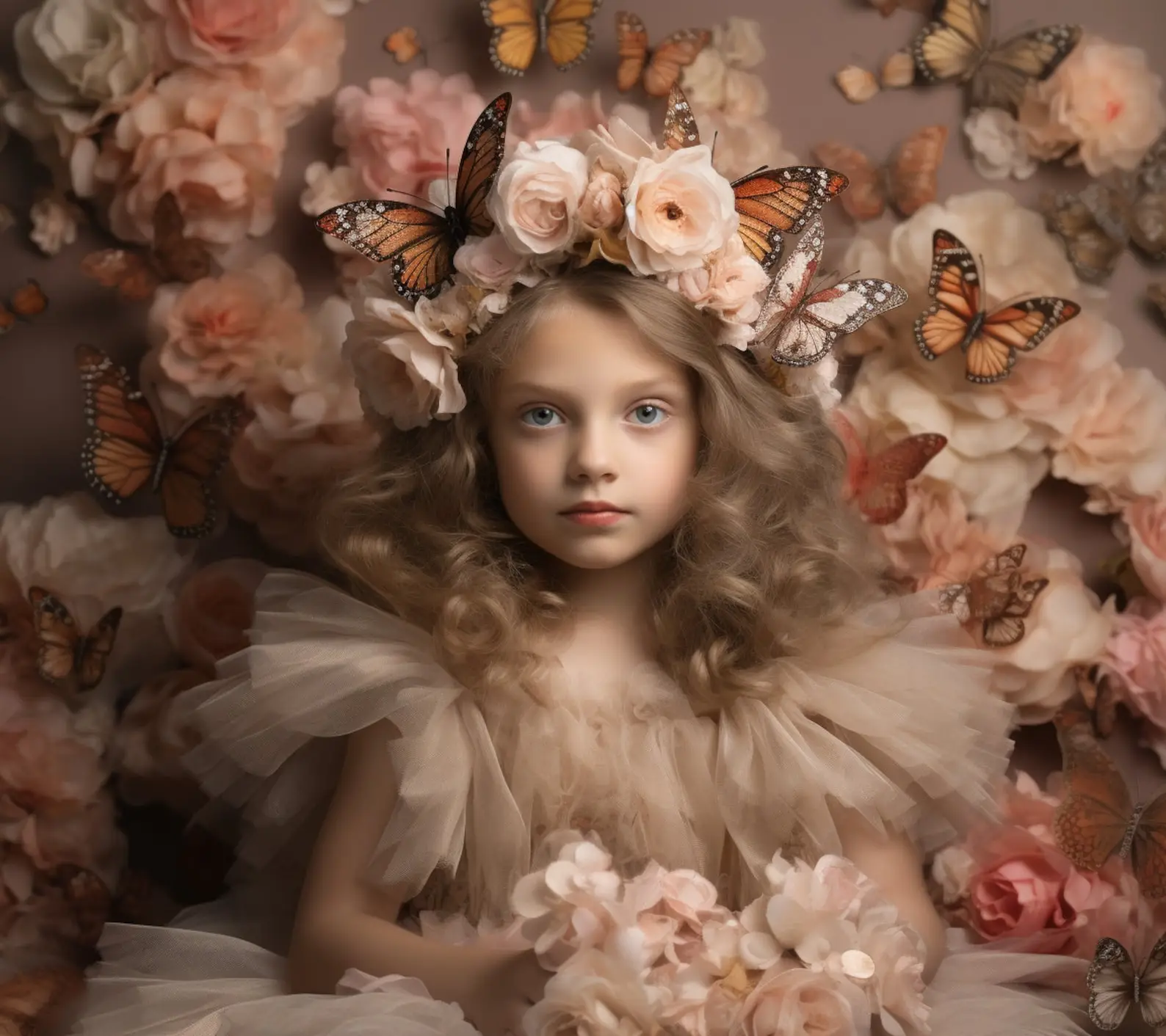 Mehofond Photography Background Boho Pampas Floral Butterflies Wall Children Birthday Party Portrait Decor Backdrop Photo Studio