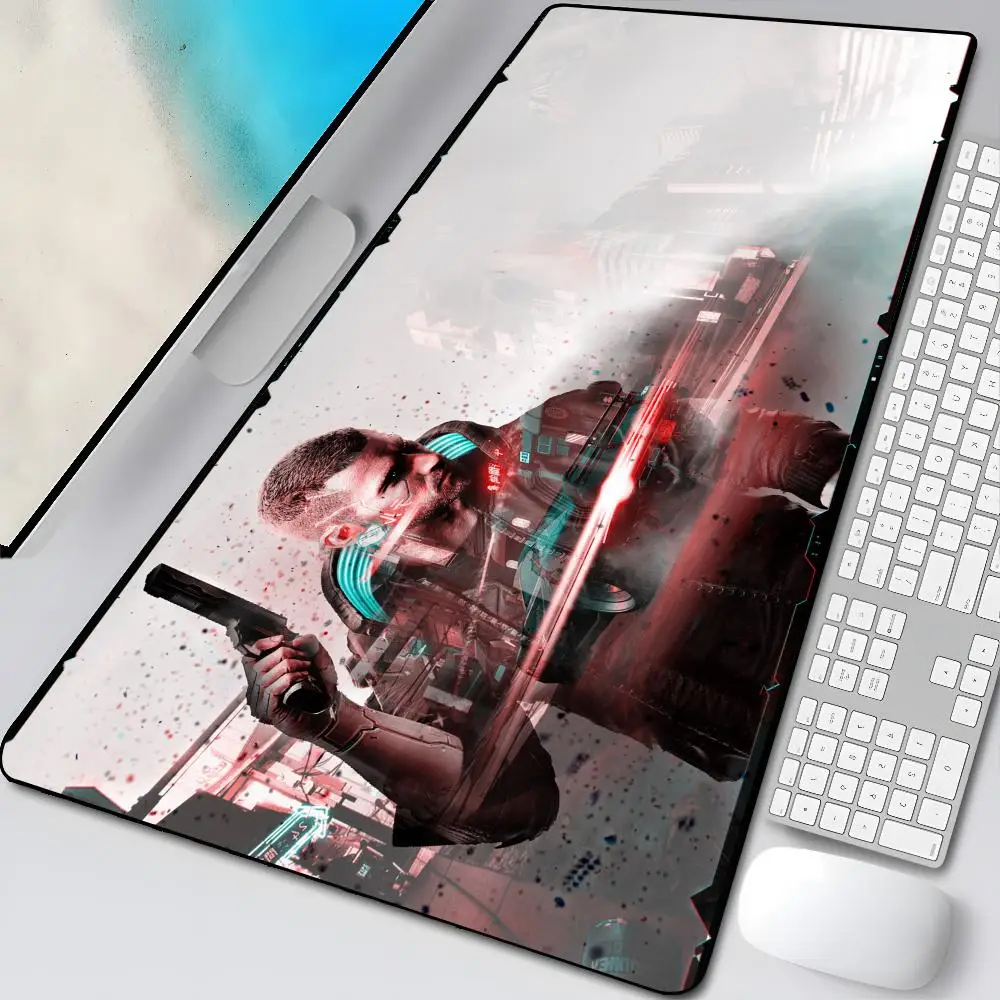 Spiel C-Cyber punkes Mauspad Cartoon Locke dge große Gaming-Pad Computer Gamer Tastatur Maus Matte Schreibtisch Mouse pad für PC Schreibtisch Pad