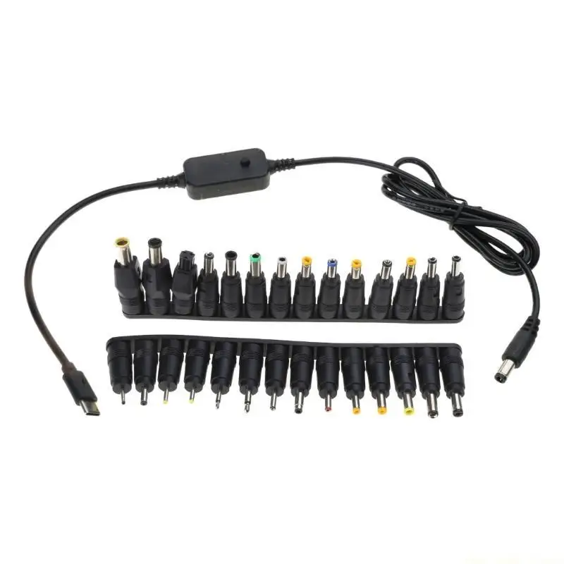 F62C USB UsbC Type-C 5V to 5V9V12V15V20V Converter to DC5.5x2.1mm