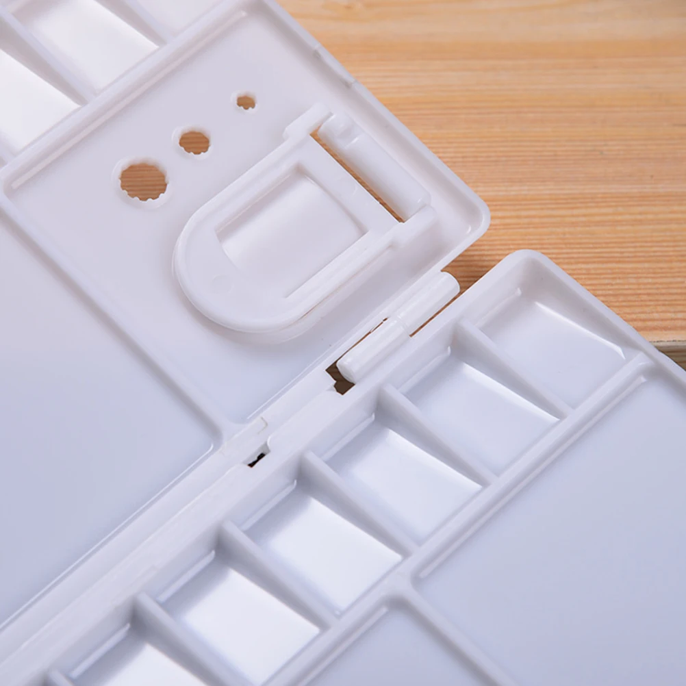 

2 Pcs Painting Palette Round Plastic Tray Empty Watercolor Art Supplies Lightweight Durable Easy Clean Student Artist Use