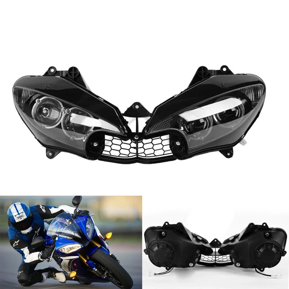 

Motorcycle Front Headlight Head Lamp Headlamp Assembly Housing Kit For Yamaha YZFR6 YZF-R6 2003 2004 2005, YZF-R6S 2006-2009