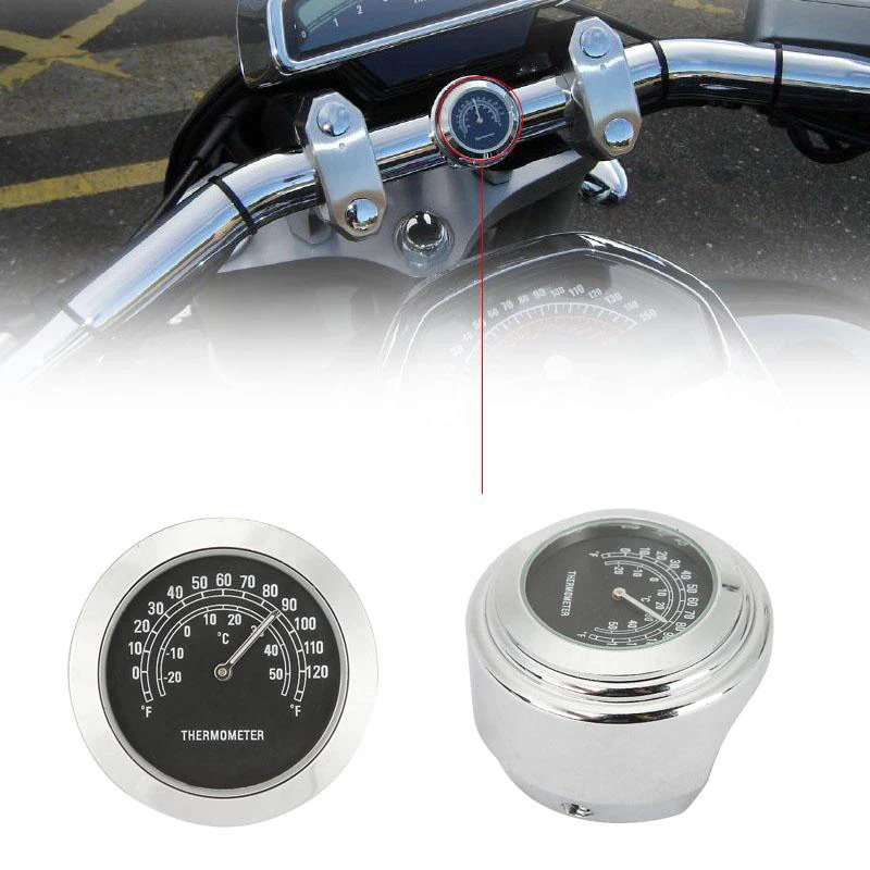 Motorcycle Handlebar Thermometer for Triumph Bonneville Speed Triple Thruxton