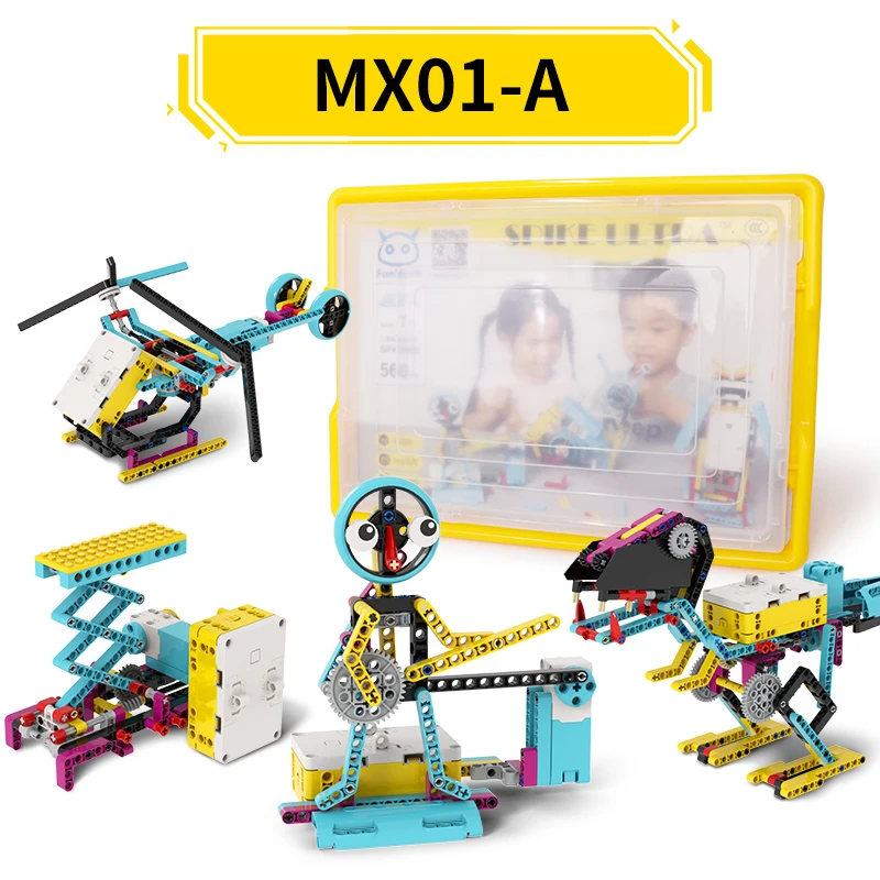 STEM45678 piezas técnicas programación multitecnología estudiante educativo aprender bloques de construcción función de potencia conjunto para niños juguete