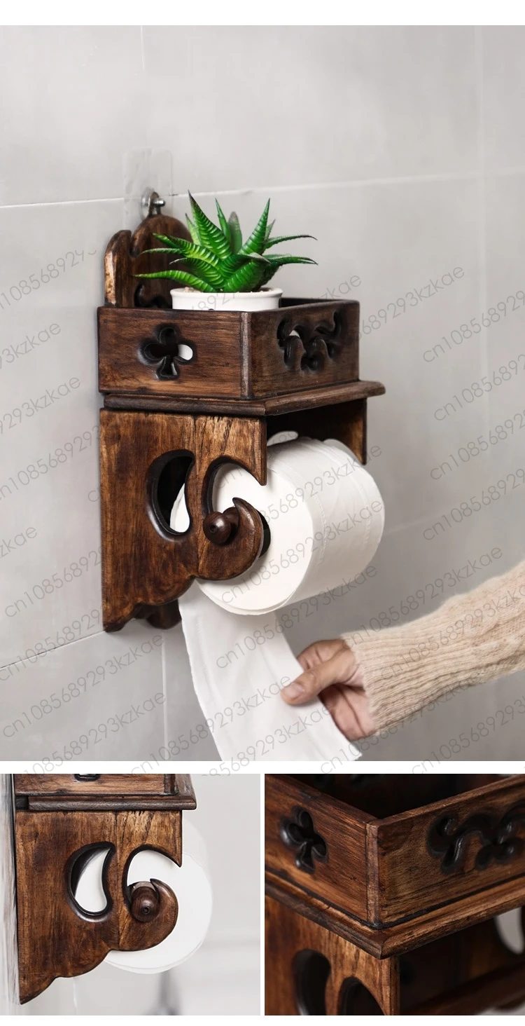 Wooden Paper Towel Holder Toil - Home Bathroom Paper Towels review and price