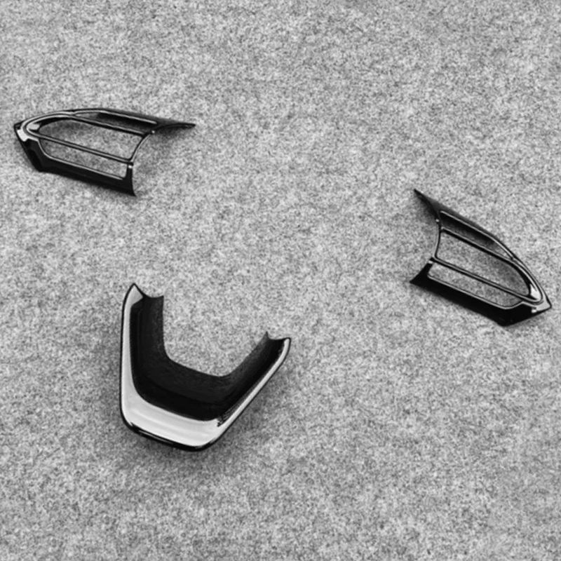 ABS غطاء عجلة قيادة السيارة الداخلية باللون الأسود اللامع ، قوالب تشذيب ، تصميم سيارة ، تويوتا ياريس كروس