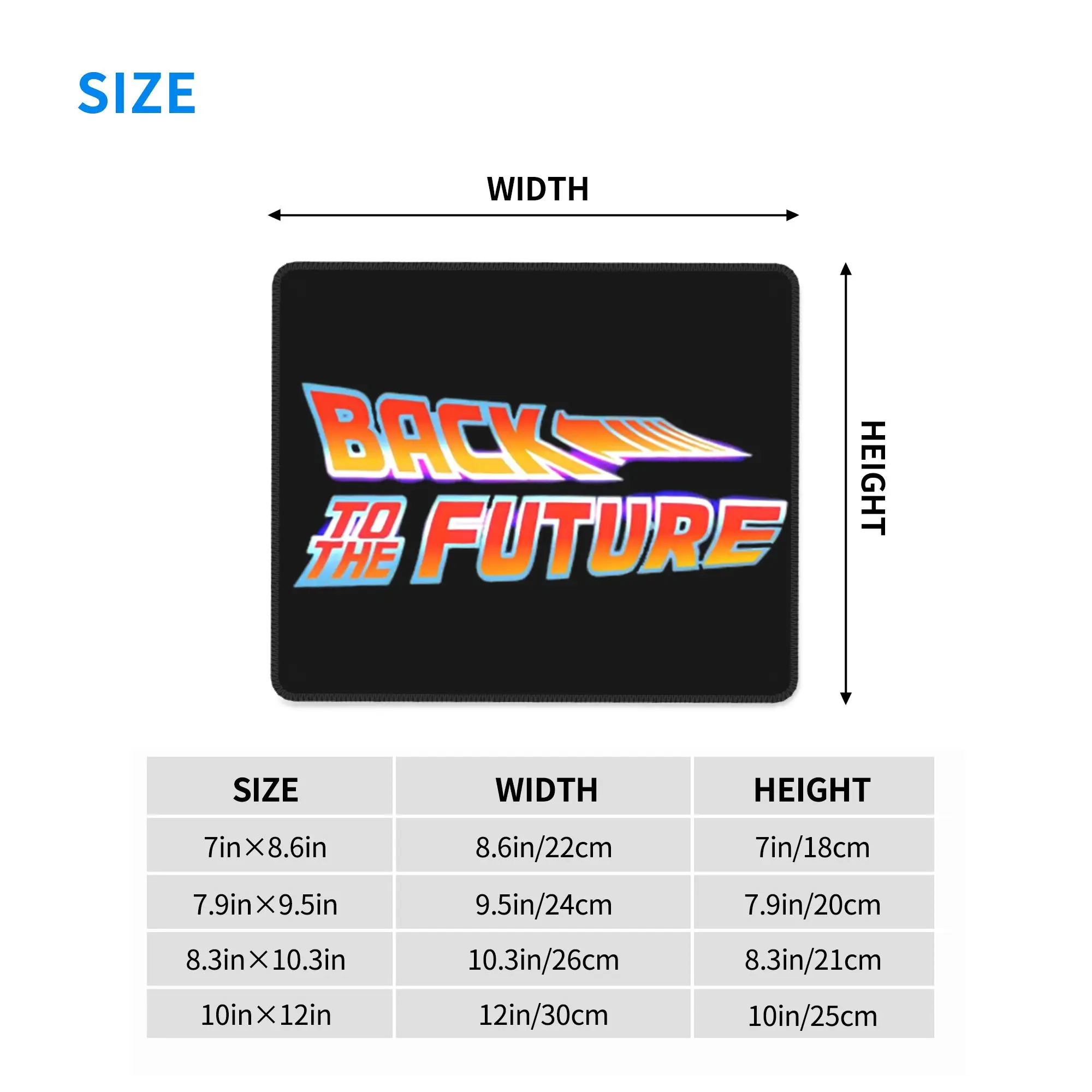 Back To The Future Movie Logo Mouse Pad Computer Keyboard Mouse Mat Gamer PC Laptop Desk Mat Office Accessories Table Mats