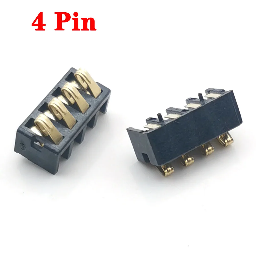 10pcs BC-11-4PD Copper Battery Holder Male 4P Shrapnel Type Battery Connector Mobile Phone Battery Contact Plate