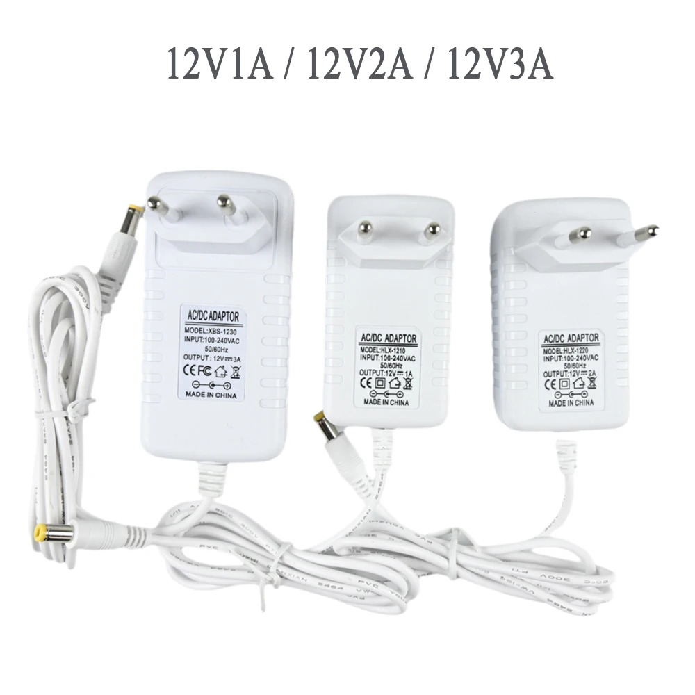 مهايئ طاقة أوروبي بقشرة بيضاء ، مزود طاقة ، 5 وات ، 10 وات ، 12 وات ، 24 وات ، 36 وات ، 38 وات ، V ، من V ، إلى 12 فولت تيار مستمر