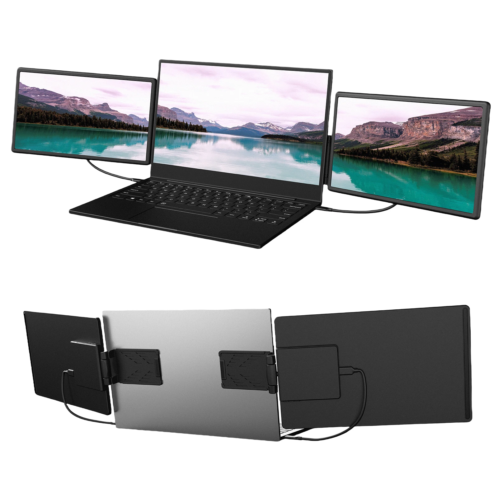 

13,3-дюймовый портативный FHD IPS-монитор с поддержкой USB-C/HDMI, расширение экрана для ноутбука, подключение Plug&Play, второй экран для ПК