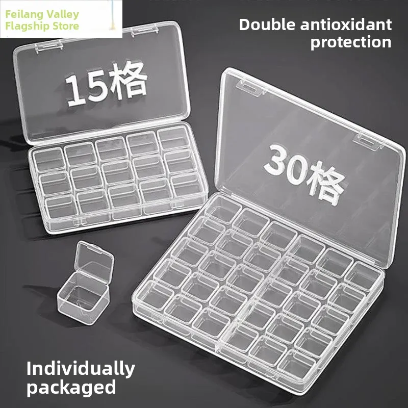  Transparent Plastic Anti-Oxidation Jewelry Storage Box for Earrings Rings And Other Accessories Fly Blue Valley 84913