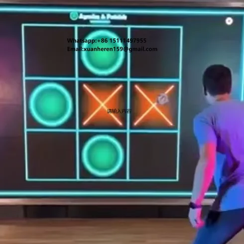 Amusement 2 Player Improve Reflex Speed and Agility Reaction Training Interactive Interactive Digital Tic-tac-toe Soccer Wall