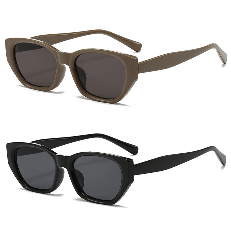 2 قطعة النظارات الشمسية مربع الرجال مستطيل العلامة التجارية مصمم نظارات شمسية صغيرة الذكور الرجعية عدسة سوداء القيادة الصيد Oculos UV400