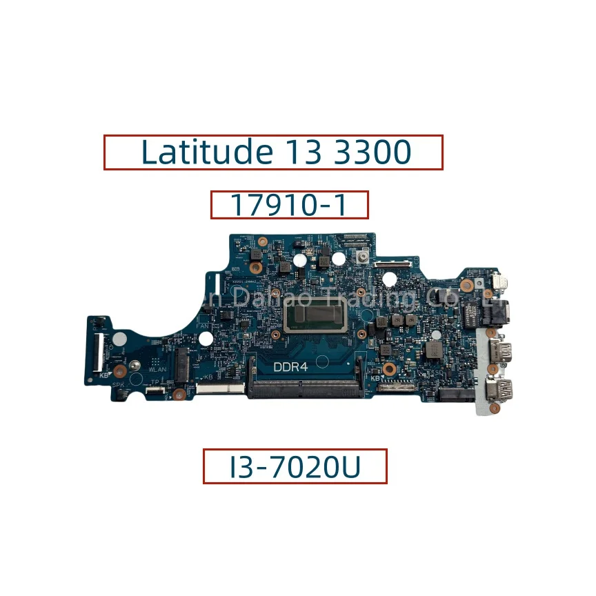 

Материнская плата для ноутбука Dell Latitude 13 3300 С Core I3-7020U UMA 17910-1 CN-0RV5W4 0RV5W4 RV5W4 полностью протестирована