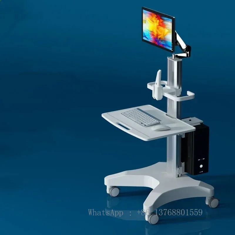 Wholesale Height Adjustable Touchscreen Computer Cart Medical Trolley For Dental- Clinic Hospital