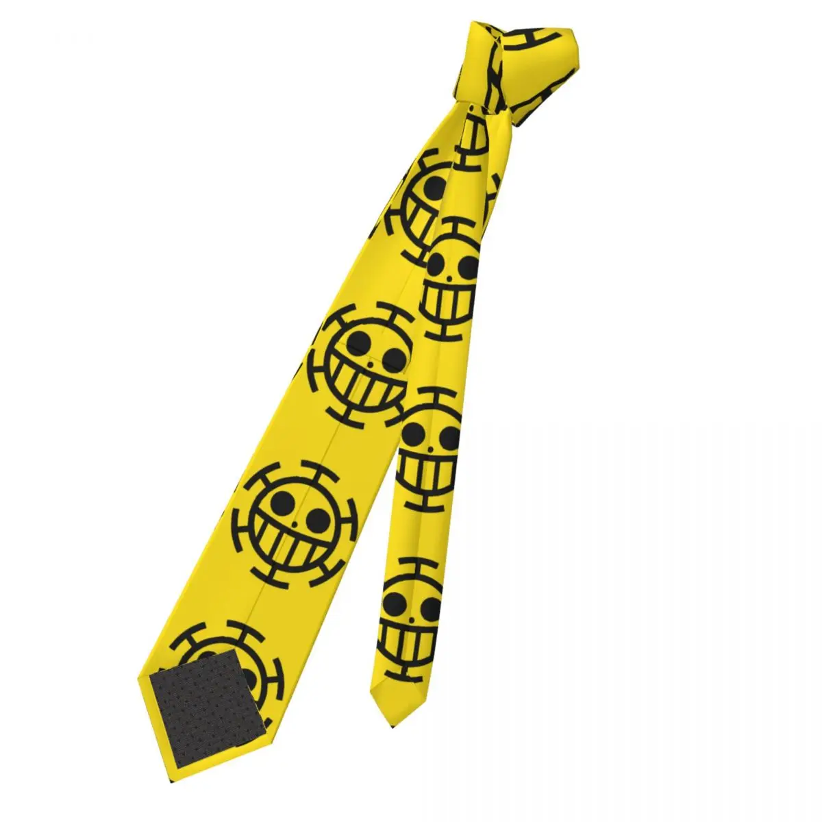 One Piece Heart Pirates Jolly Roger Necktie Men Skinny Polyester 8 cm Wide Neck Ties for Mens Accessories Gravatas Cosplay Props