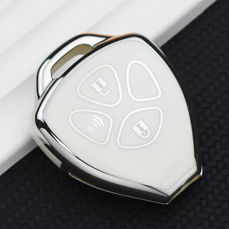 TPU Car Key Case Cover Fob For Toyota RAV4 Crown Avalon Venza Matrix Yaris Corolla Camry Reiz 4Runner Blank Accessories