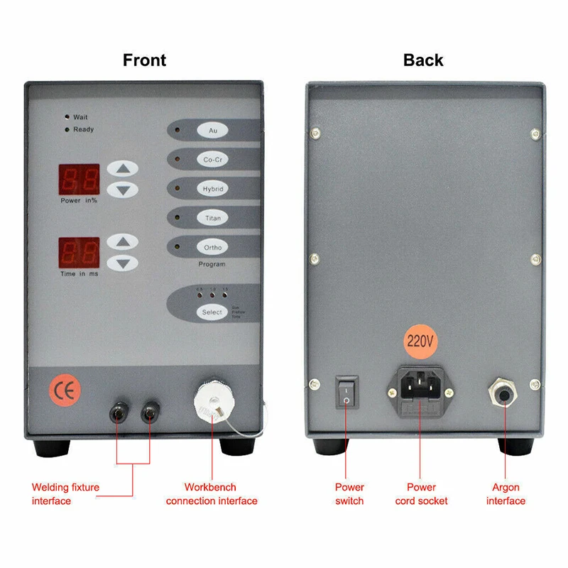 

100A Сварочный аппарат для ювелирных изделий, золотой, серебряный, импульсный, аргонодуговый сварочный аппарат, цифровой дисплей, лазерный сварочный аппарат, аппарат для точечной сварки