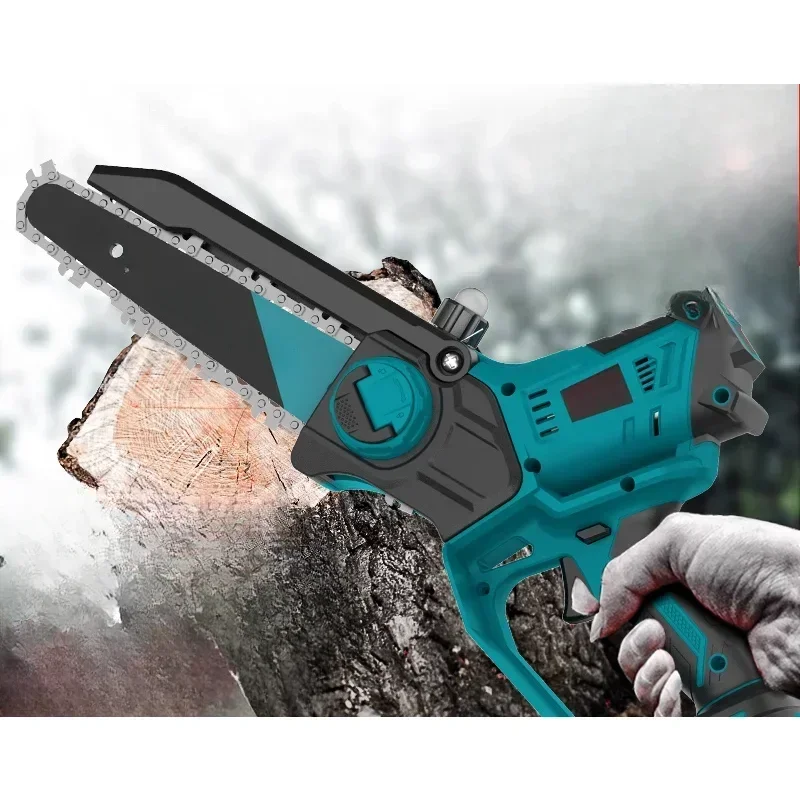 

Chainsaw Household small handheld saw, rechargeable lithium battery, according to firewood