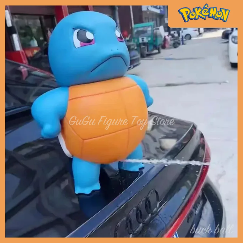 Pokemon Figure Squirtle Figures Spray Water Squirtle Anime Cute Car Ornaments Model Pvc Statue Decoration Doll Collection Toys