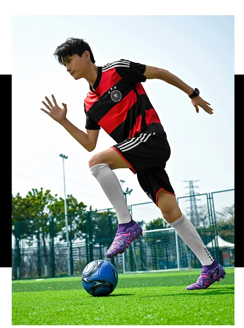 Fußballschuhe für Herren, professionelle Fußballschuhe, Outdoor-Futsal, Unisex, für Rasenplätze, atmungsaktiv, für Training und Wettkämpfe, rutschfeste Fußballschuhe für Gras. – Detail 2