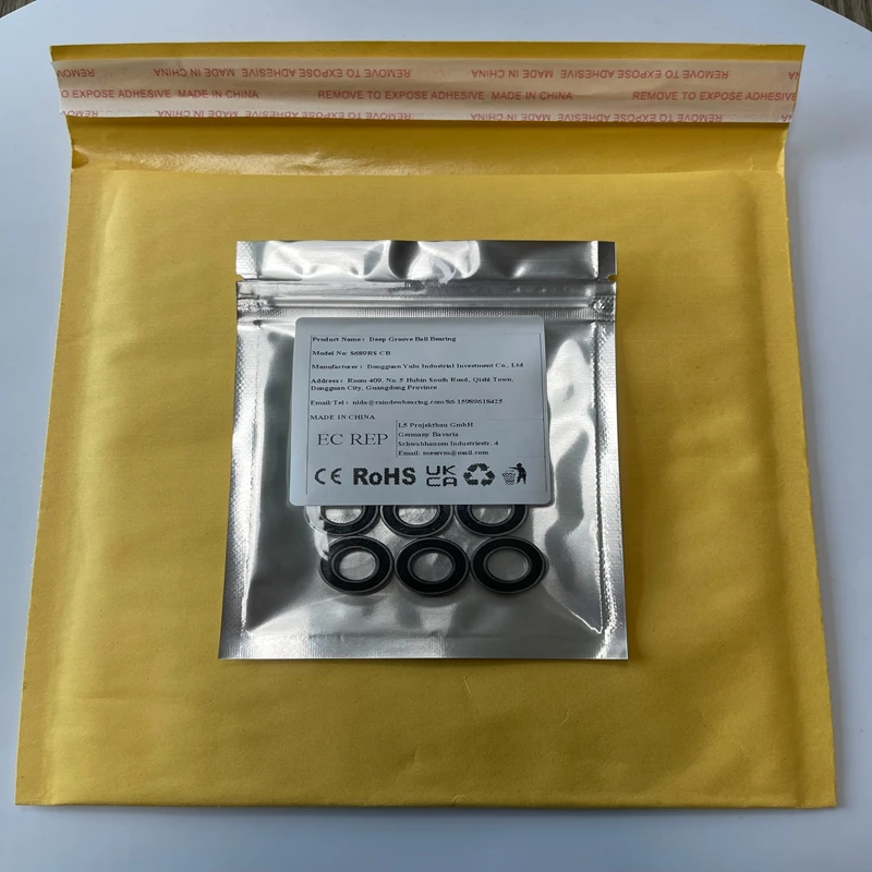 

5PCS S689RS CB 9X17X5 mm ABEC-7 689 Stainless steel hybrid ceramic ball bearing