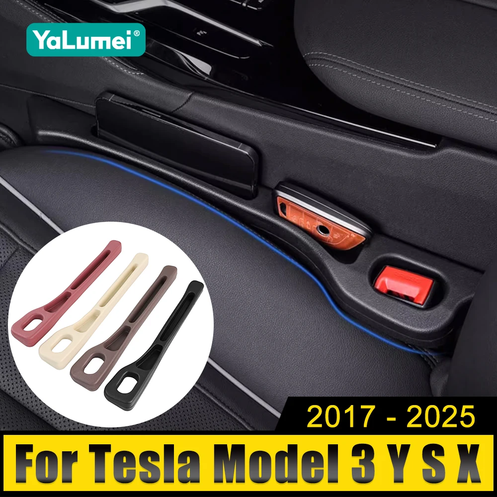 For Tesla Model 3 Y S X 2017-2019 2020 2021 2022 2023 2024 2025 Car Seat Gap Anti-leak Stopper Strip Slot Seat Gap Organizer