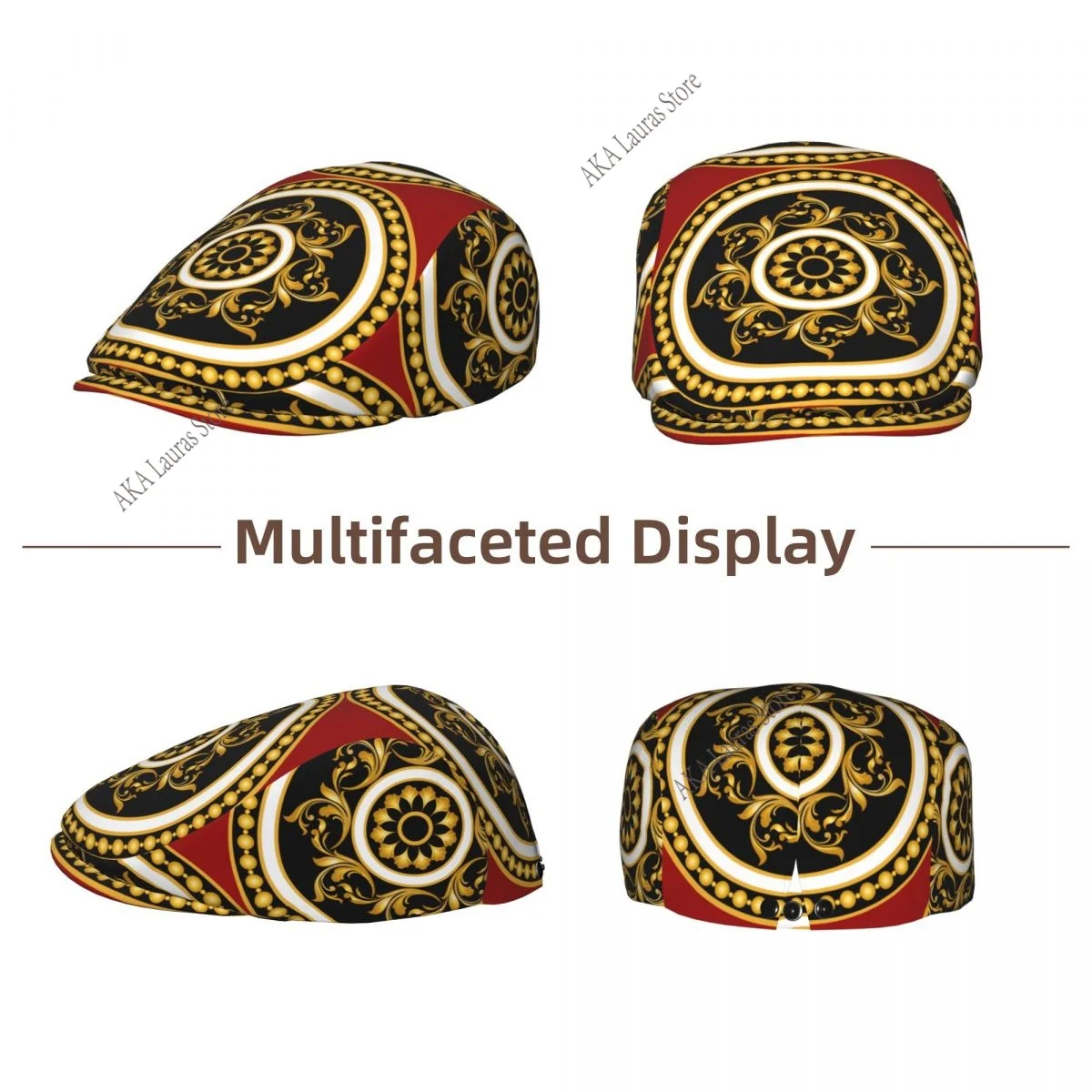 Winter Hat Male Berets Golden Chain With Baroque HJat for Women