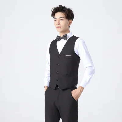 Gilet de costume pour hommes, coupe cintrée, vêtements de travail pour garçons d'honneur, affaires d