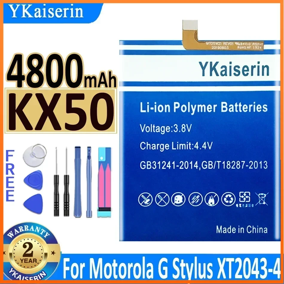 

4800mAh YKaiserin Battery for Motorola Moto G Stylus XT2043-4 KX50 Rechargeable Battery Batteries Bateria Warranty 2 Years