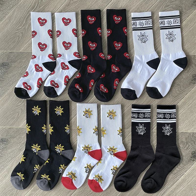 

Носки Glo Gang, американские уличные унисекс, повседневные милые короткие носки с рисунком и принтом для мужчин и женщин, пара в одном стиле