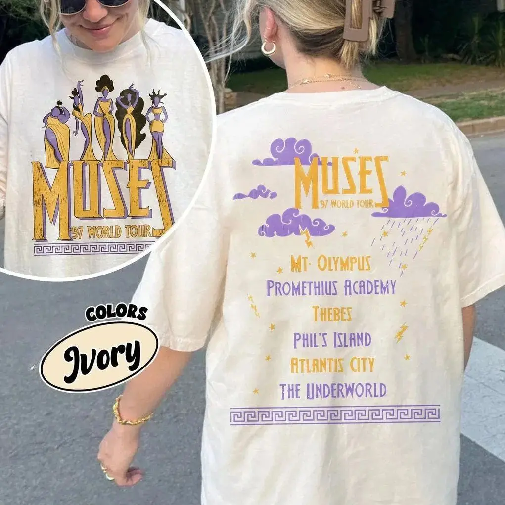 2026 Damen Retro Anime Cartoon T-Shirt Sommer Hercules The Muses 97 World Tour Komfort-Shirt Street Oversize Baumwoll-Sporttrikot – Detail 11