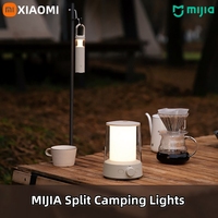 XIAOMI Mijia Split Camping Lamp Ambient Light Stepless Dimming Flashlight IP54 Dustproof Waterproof Rechargeable Smart Control