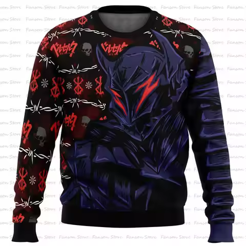 StrTracer Berserk-Pull de Noël pour hommes et femmes, Sweat à capuche Anime, Sweat-shirt de dessin animé, Y-Japan Style, Nouvell