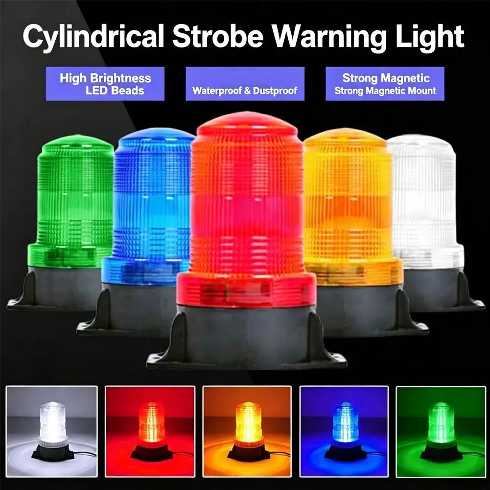 LED Car Emergency Strobe Warning Light High Power Flashing Beacon Signal Light Multi Color Car Forklift Truck Roof Safety Light