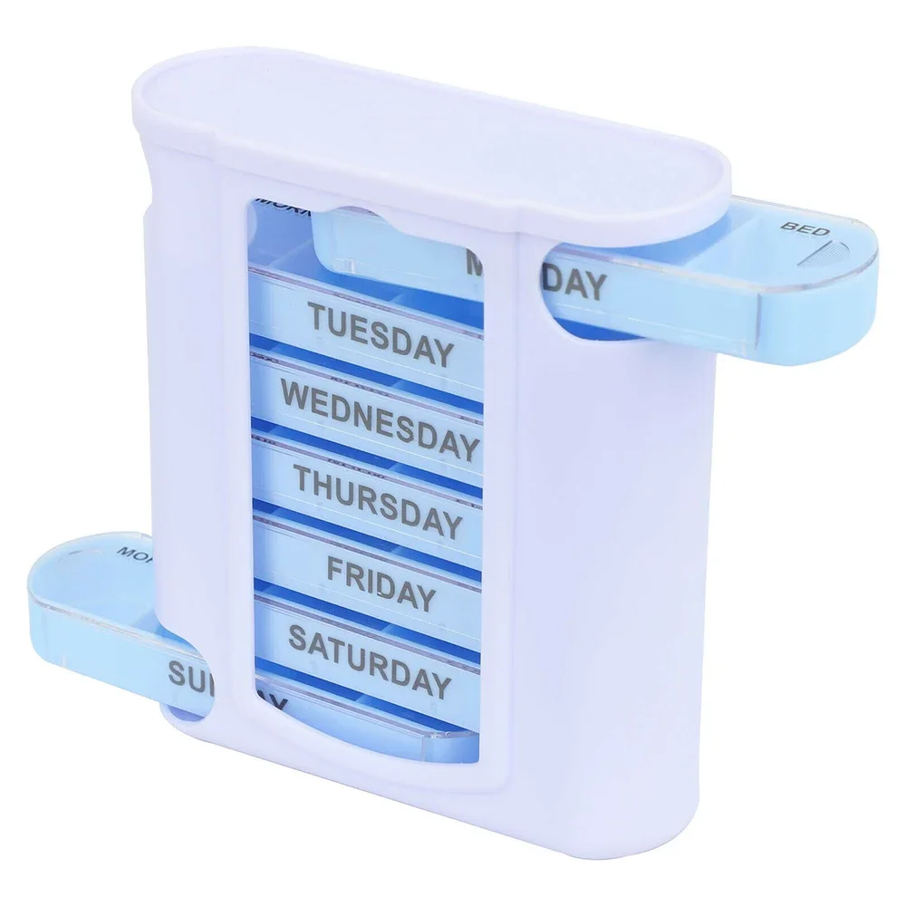 

7 Day Week Pill Box Organizer Tablet Holder Medicine Tablet Drug Holder Storage Box Pillbox Case Organizer Container Kit Drugs