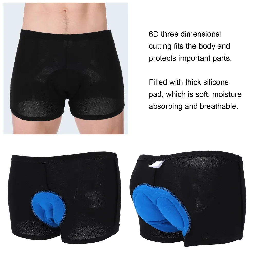 Culotte ciclismo acolchado 3D gel sílice transpirable para hombre - imagen 3