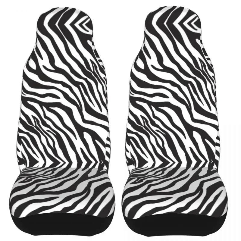 Zebra Print Pattern Universal Car Seat Cover Protector Interior Accessories Travel Stripes Seat Covers Fabric Hunting