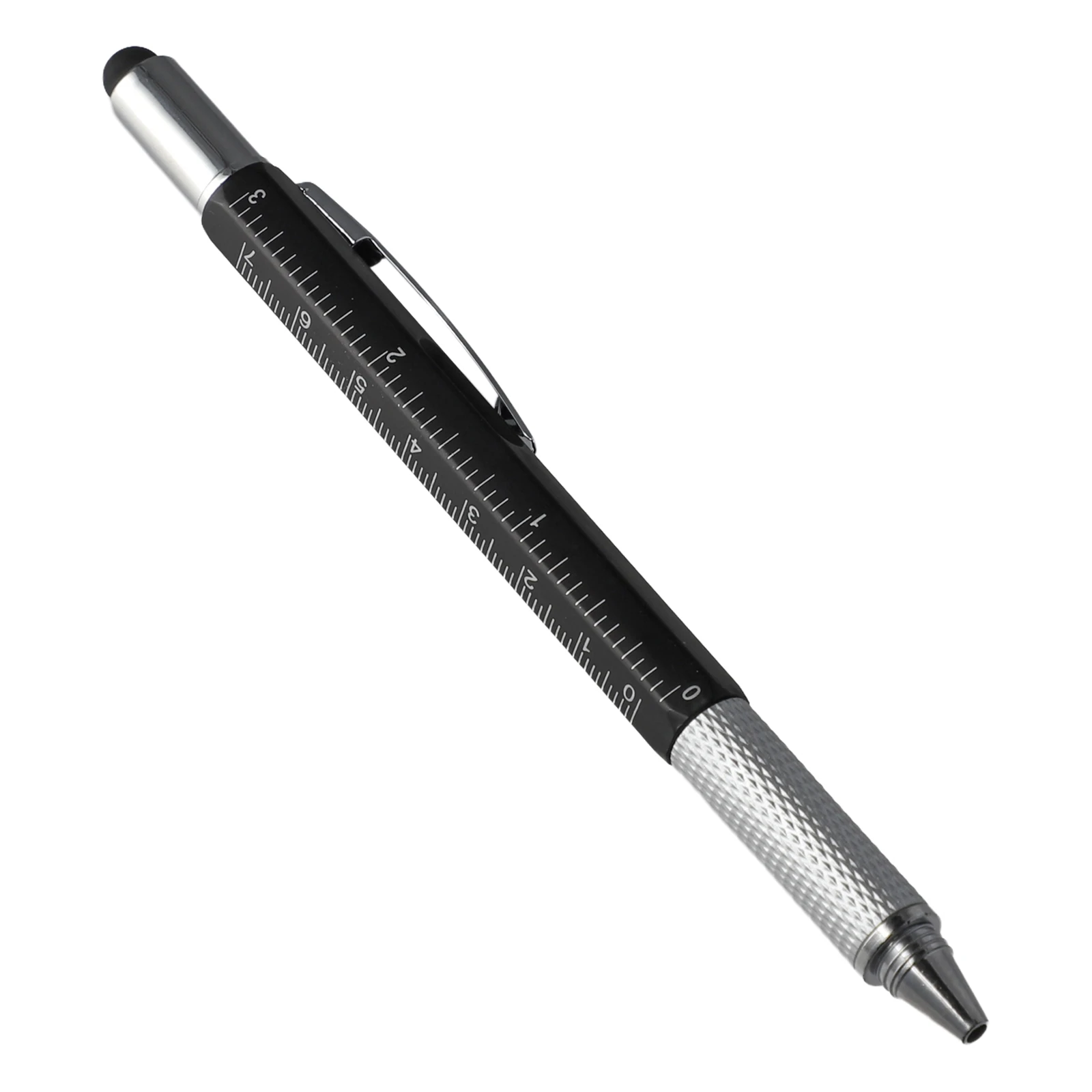 Caneta Esferográfica com Régua para Construção, Ferramenta Multifuncional, Metal, Construção, Régua, Escala de Nível, Tela Sensível ao Toque, 14,91 cm