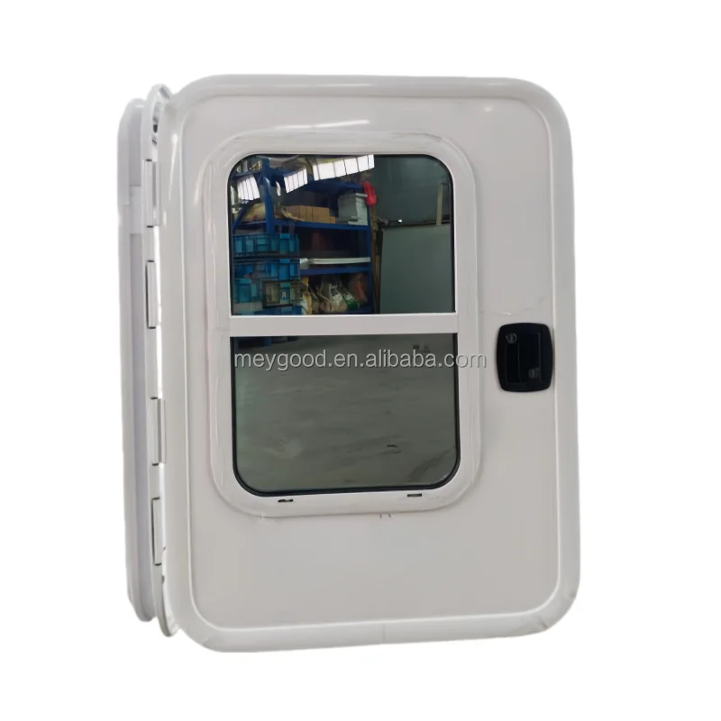  White Color 650*900mm Four Round Corner Pick-up Trailer Camper Trailer Teardrop Trailer Entry Door Custom Sizes