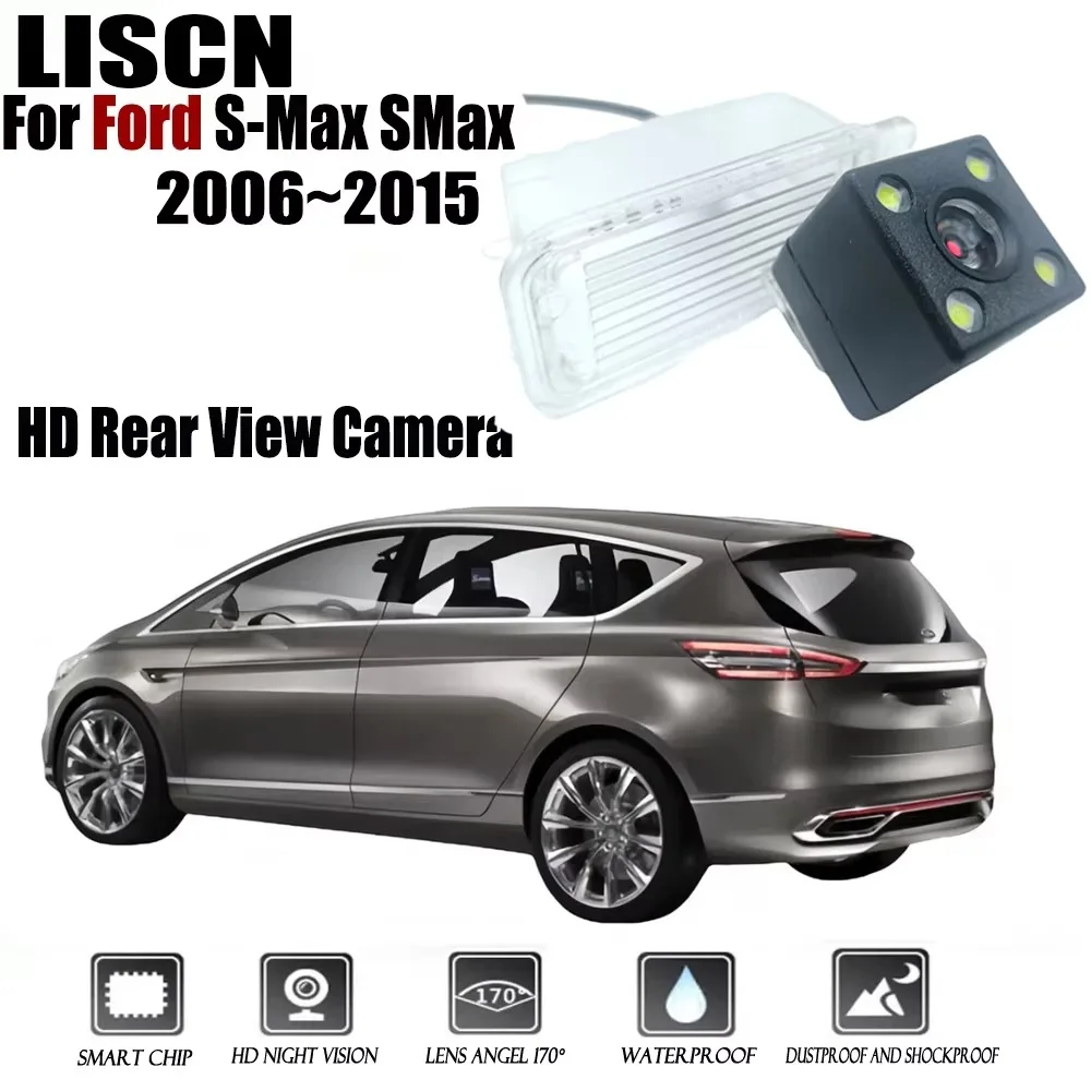 For Ford S-Max SMax 2006~2015 Rear View Camera  CCD Night Vision license plate Camera Rear Camera nissan qashqai j10