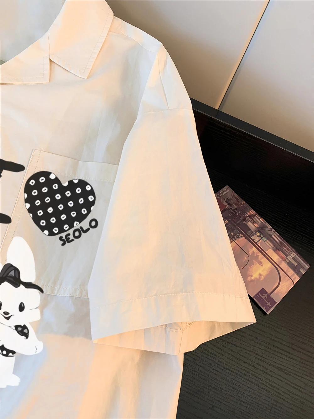 Chic imprimé ort Sve irt coréen Sle coupe ample femmes été Faion marque Vintage paresseux minceur haut