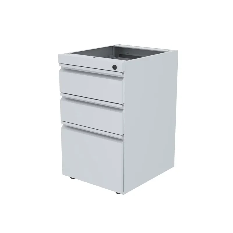 Modern Fire-Resistant Metal Office Storage Cabinet 3 Drawers-Adjustable Shelves Key File Organization Printer Stand