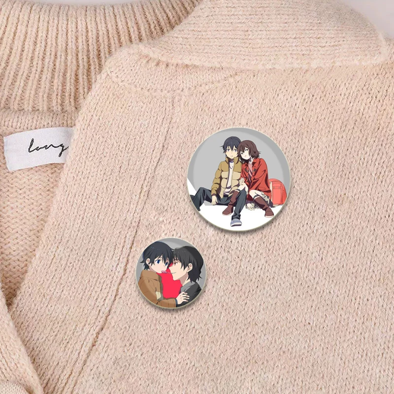 Anime Erased Button Pins Round Creative Cartoon Badge Snap in Design Brooches for Backpack Jewelry Accessories Handmade Gifts view 3