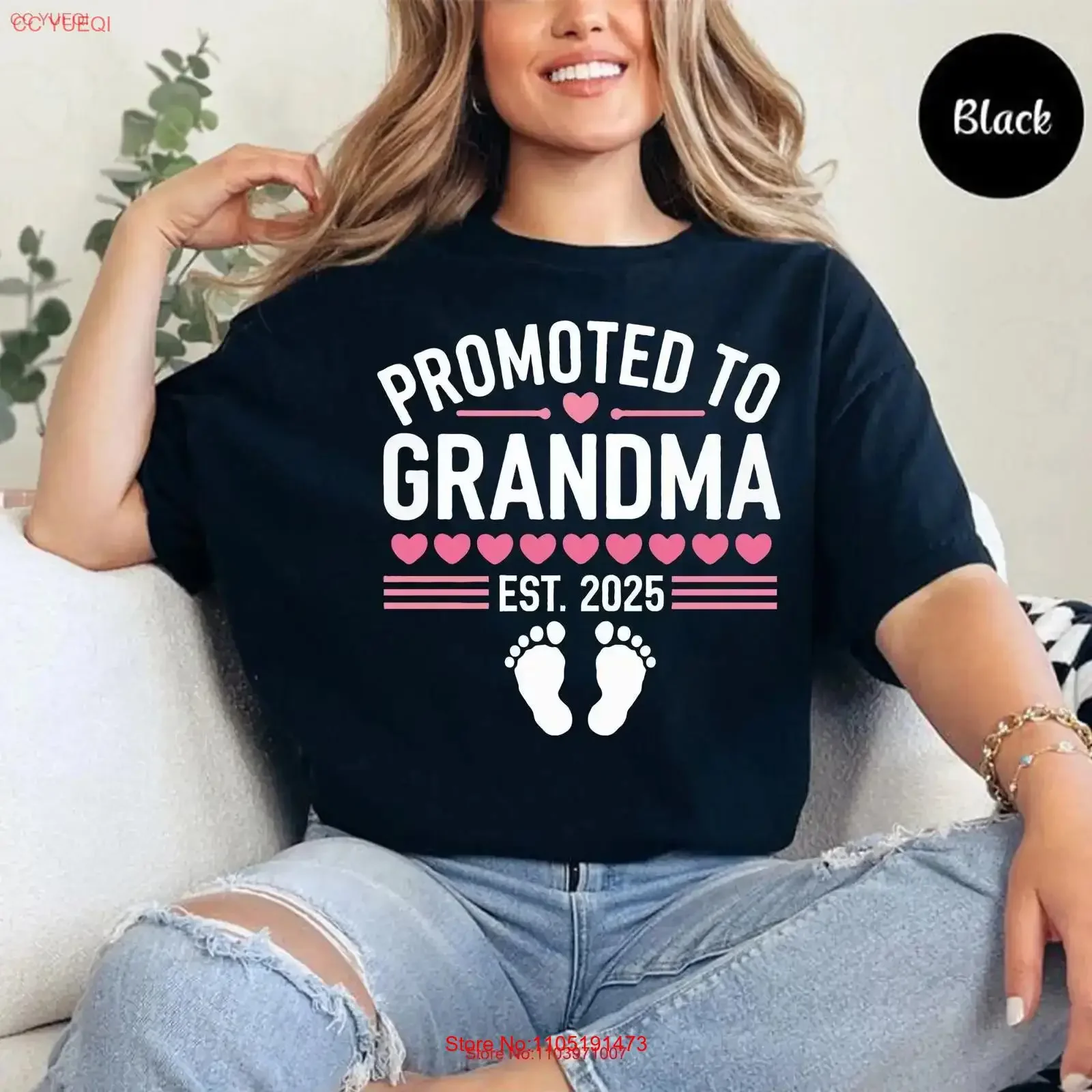 Promoted To Grandma Est 2025 T shirt baby reveal soon be Announcement Grandparents First Time vintage Washed Stretched Unisex