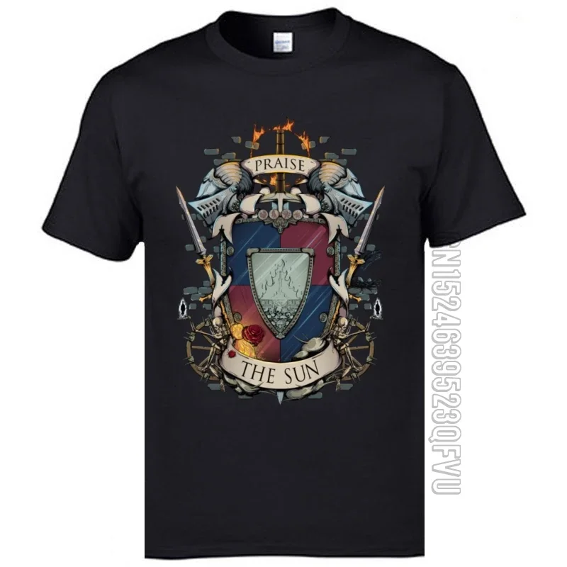 

Praise The Sun Dark Souls Logo Design New Tshirts Game Group Tops & Tees New Coming 100% Cotton Clothing Shirt Youth T Shirt