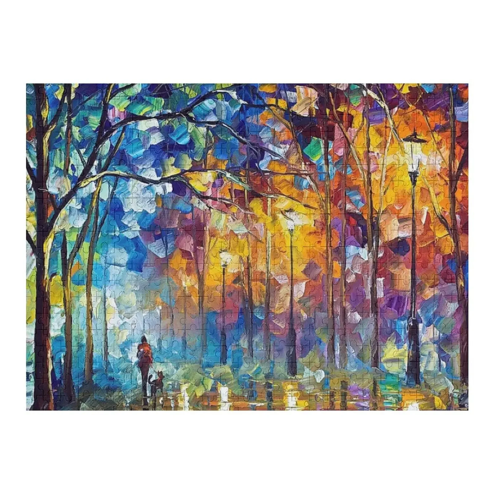 

MAN WITH A DOG PALETTE KNIFE Jigsaw Puzzle Personalised Name Picture Christmas Gifts Puzzle