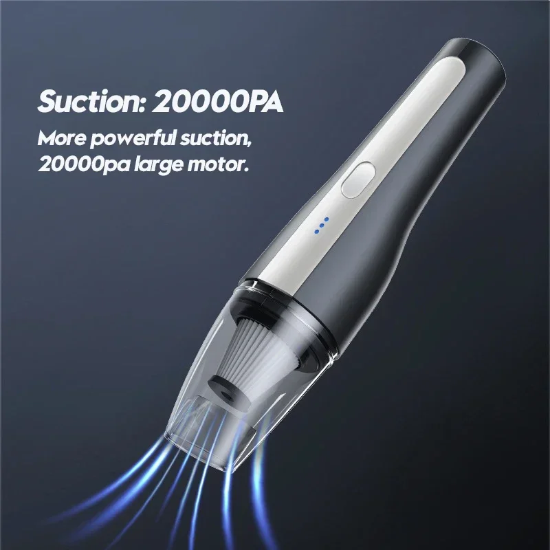 Mini Wireless Car Vacuum Cleaner Portable Vacuum Cleaner Car Household Dual-use Strong Cyclone Handheld Cleaner 200W 20000pa