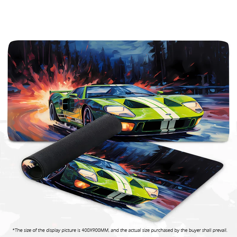 Manga Anime GT40 Green Racing Gaming Accessories Mouse Pad for Offices Gamer Computer Laptop Rubber Anti-slip Keyboard Desk Mat